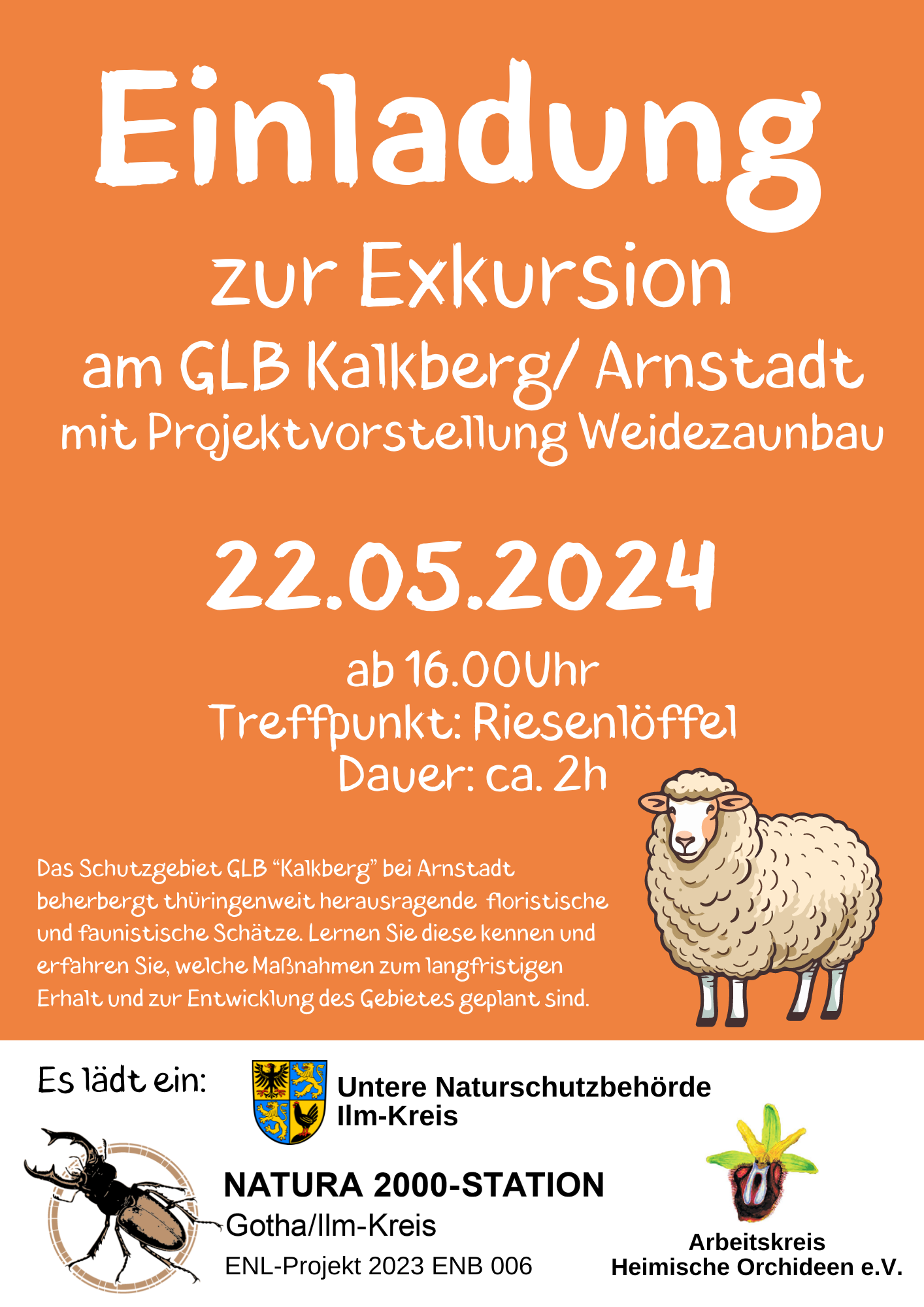 Einladung zur Exkursion GLB Kalkberg am 22.05.2024 